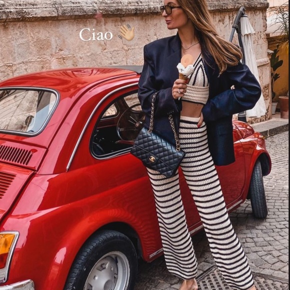 ZARA NWT 2 Piece Top & Pants Stripe Knit Set - Picture 7 of 16